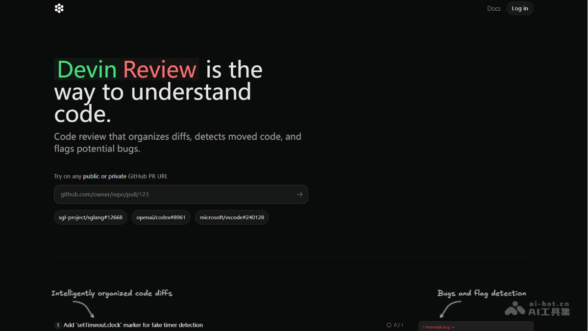 Devin Review – AI代码审查工具，自动检查和标记代码问题