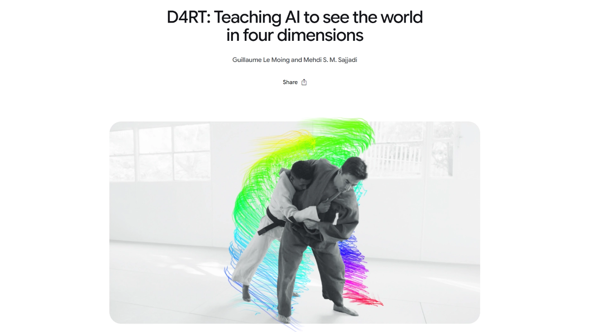 D4RT – 谷歌推出的动态4D重建与追踪模型