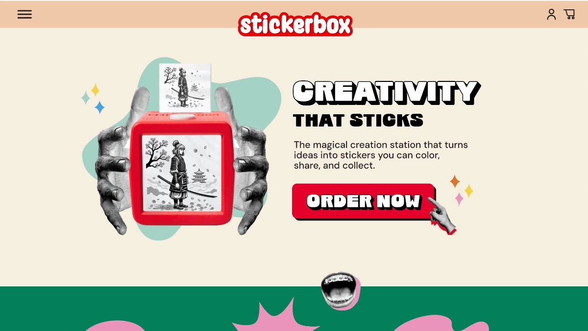 Stickerbox – AI创意贴纸打印机，语音交互生成贴纸