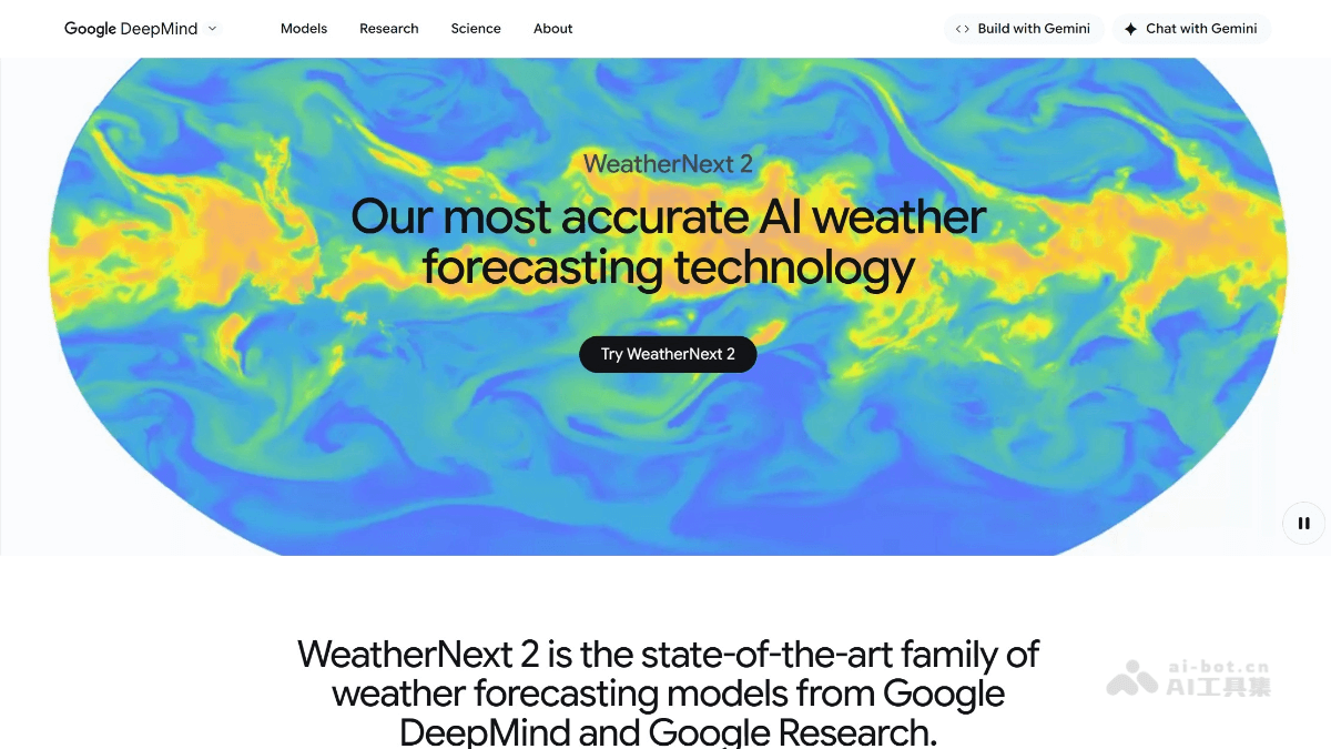WeatherNext 2 – 谷歌DeepMind推出的AI天气预报模型