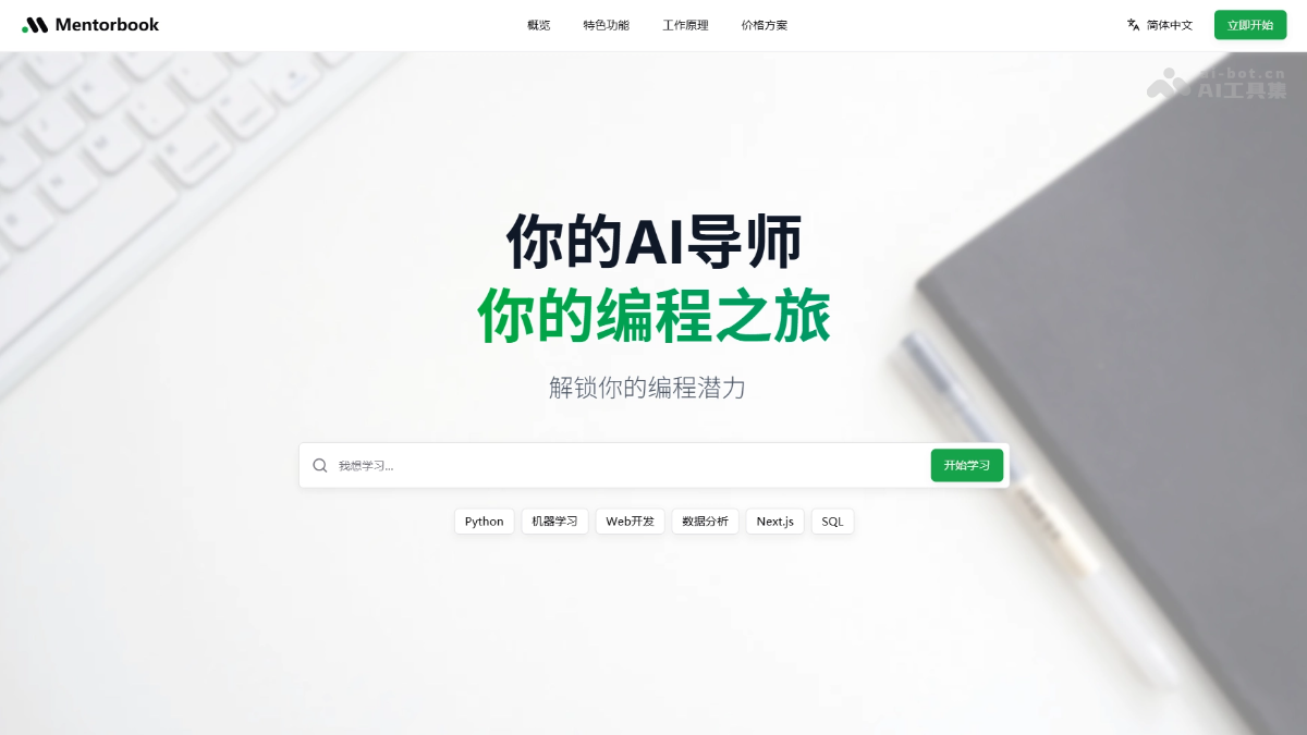 Mentorbook – AI编程学习平台，提供交互式编程实战