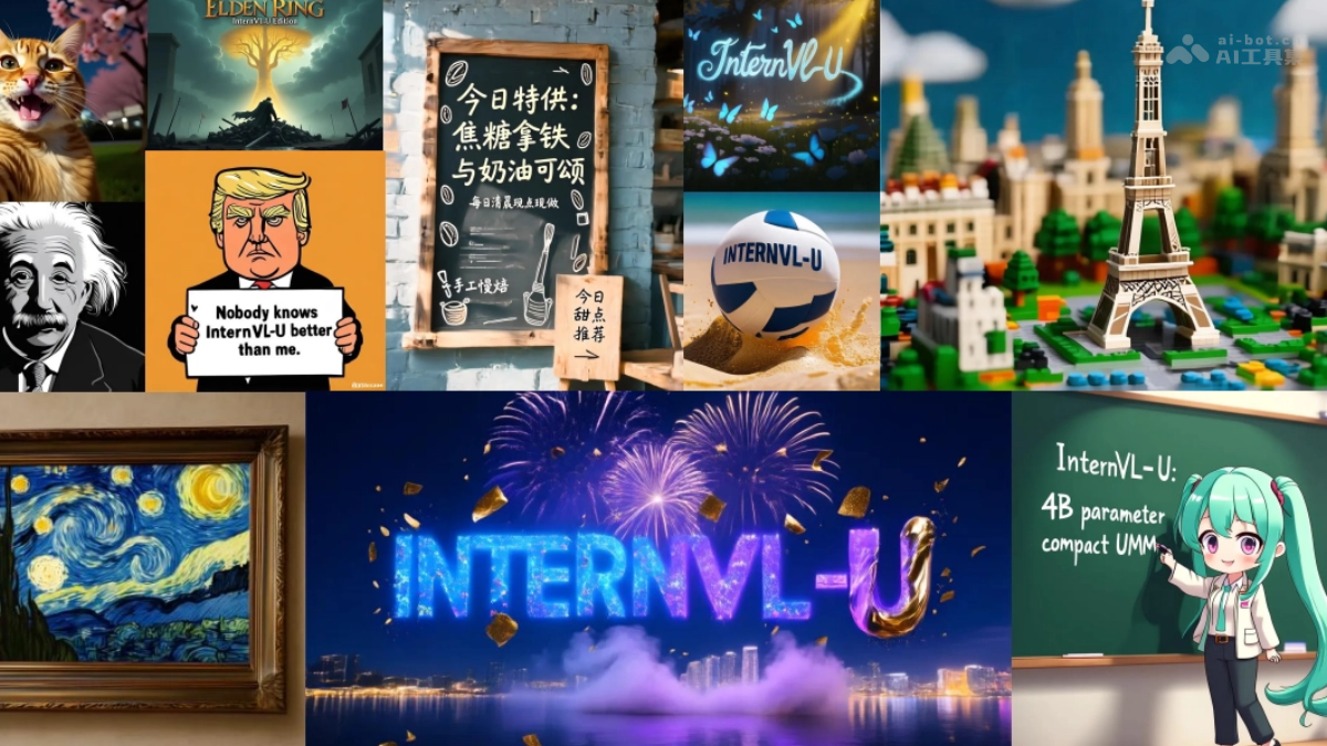 InternVL-U – 上海AI Lab等开源的多模态一体化模型