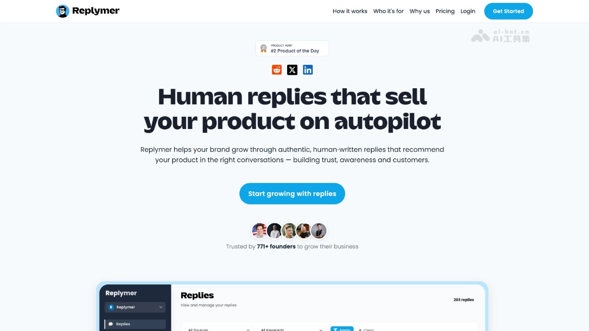 Replymer – AI产品营销工具，用自然真实的方式推广产品