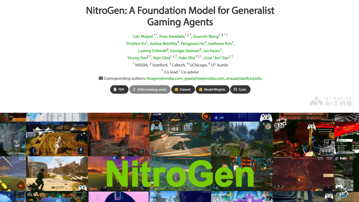 NitroGen – 英伟达联合斯坦福大学等推出的通用游戏AI模型