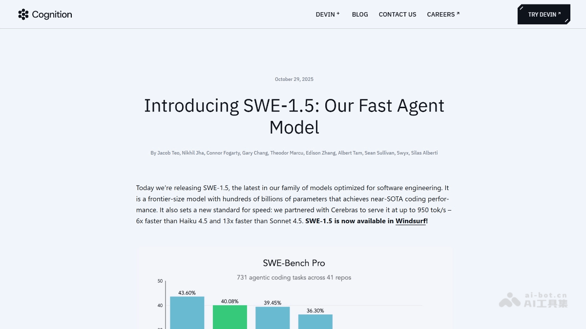 SWE-1.5 – Cognition 推出的高性能AI编程模型