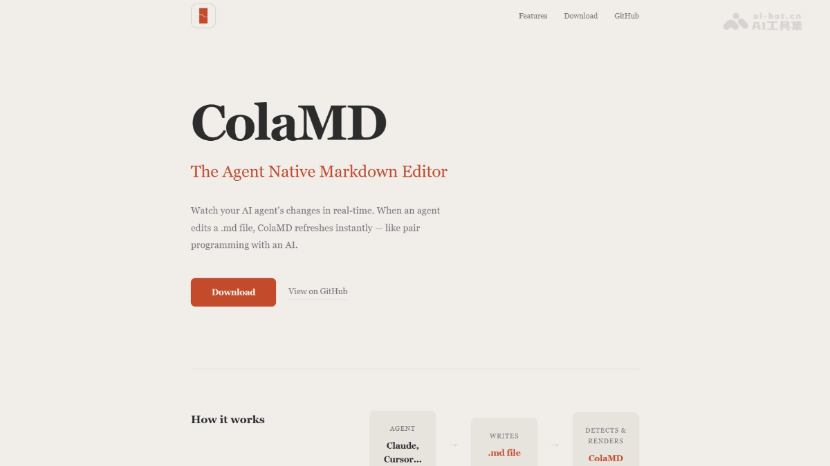 ColaMD – 开源 Markdown 编辑器，实时同步修改内容